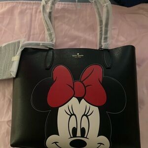 Disney X Kate Spade Black and Red Minnie Mouse Tote